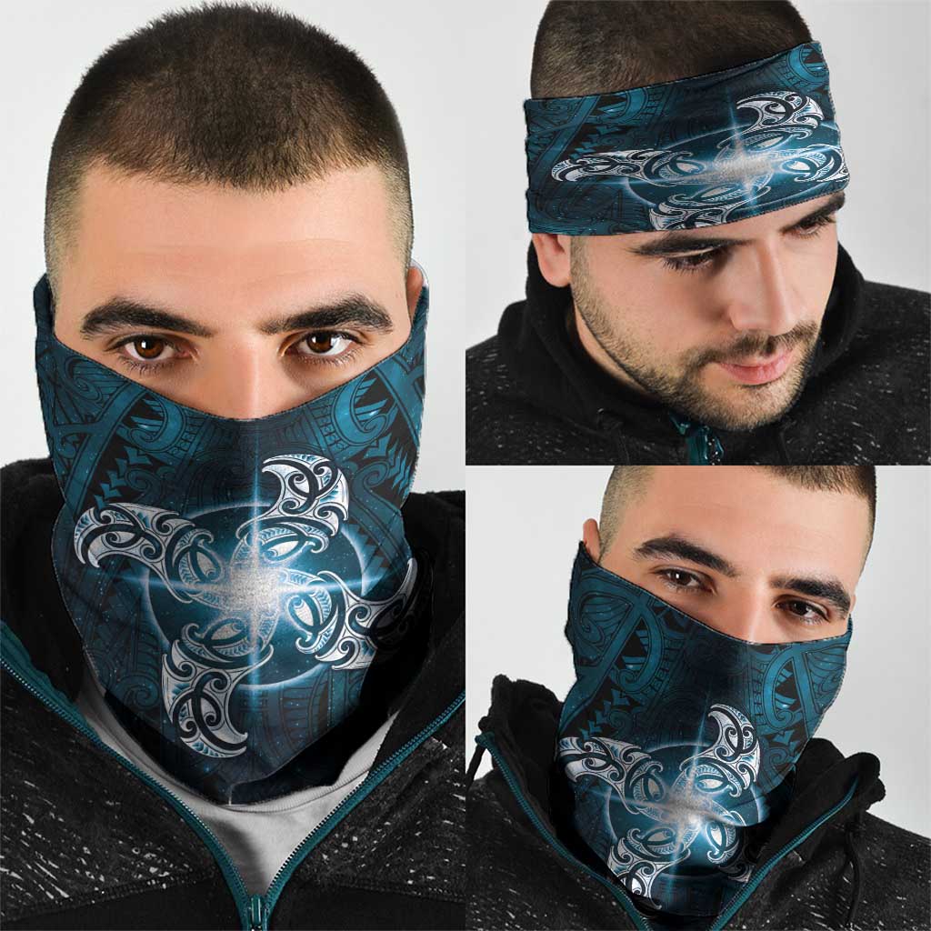New Zealand Matariki Waita Neck Gaiter Maori Moko Dark Blue Galaxy LT05 - Polynesian Pride