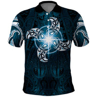 New Zealand Matariki Waita Polo Shirt Maori Moko Dark Blue Galaxy LT05 Blue - Polynesian Pride