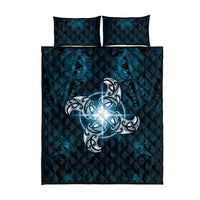 New Zealand Matariki Waita Quilt Bed Set Maori Moko Dark Blue Galaxy LT05 - Polynesian Pride
