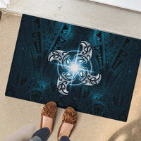New Zealand Matariki Waita Rubber Doormat Maori Moko Dark Blue Galaxy LT05 - Polynesian Pride