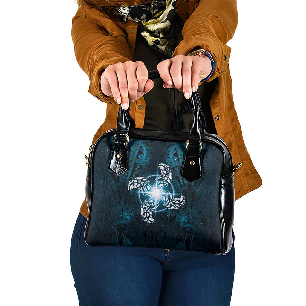 New Zealand Matariki Waita Shoulder Handbag Maori Moko Dark Blue Galaxy LT05 One Size Blue - Polynesian Pride
