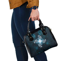 New Zealand Matariki Waita Shoulder Handbag Maori Moko Dark Blue Galaxy LT05 - Polynesian Pride