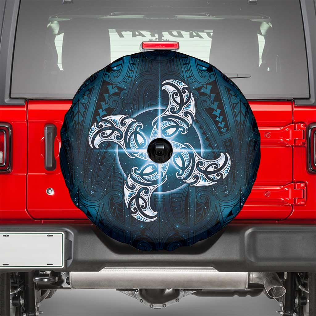 New Zealand Matariki Waita Spare Tire Cover Maori Moko Dark Blue Galaxy LT05 - Polynesian Pride