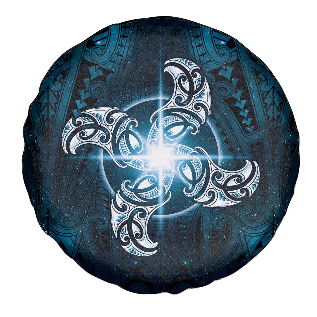 New Zealand Matariki Waita Spare Tire Cover Maori Moko Dark Blue Galaxy LT05 - Polynesian Pride