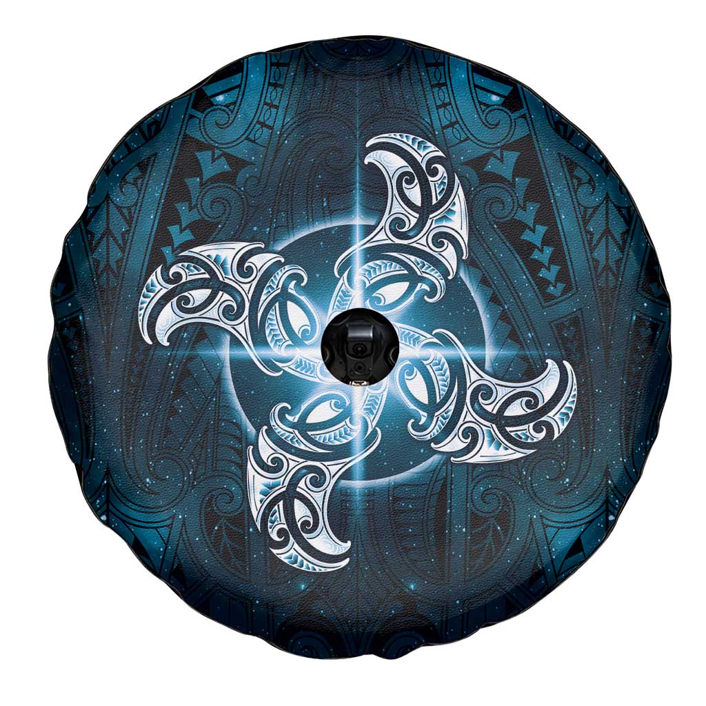 New Zealand Matariki Waita Spare Tire Cover Maori Moko Dark Blue Galaxy LT05 - Polynesian Pride