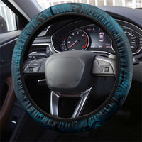 New Zealand Matariki Waita Steering Wheel Cover Maori Moko Dark Blue Galaxy LT05 - Polynesian Pride