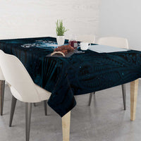 New Zealand Matariki Waita Tablecloth Maori Moko Dark Blue Galaxy LT05 - Polynesian Pride