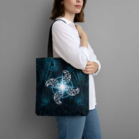 New Zealand Matariki Waita Tote Bag Maori Moko Dark Blue Galaxy LT05 - Polynesian Pride