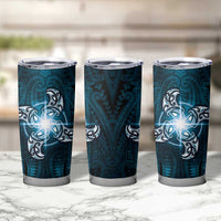 New Zealand Matariki Waita Tumbler Cup Maori Moko Dark Blue Galaxy LT05 - Polynesian Pride