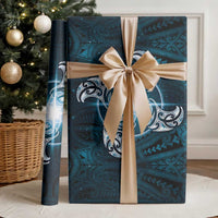New Zealand Matariki Waita Wrapping Paper Maori Moko Dark Blue Galaxy LT05 - Polynesian Pride