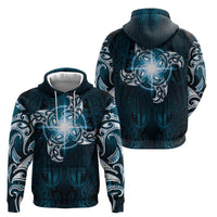 New Zealand Matariki Waita Zip Hoodie Maori Moko Dark Blue Galaxy LT05 - Polynesian Pride