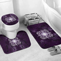 New Zealand Matariki Waipunarangi Bathroom Set Maori Moko Purple Galaxy LT05 Mat Set Only (3 pcs) One Size Purple - Polynesian Pride