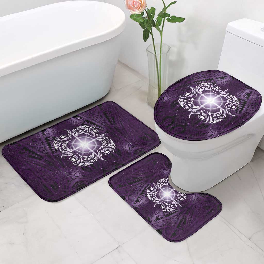 New Zealand Matariki Waipunarangi Bathroom Set Maori Moko Purple Galaxy LT05 - Polynesian Pride