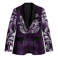 New Zealand Matariki Waipunarangi Blazer Maori Moko Purple Galaxy LT05 Unisex Purple - Polynesian Pride