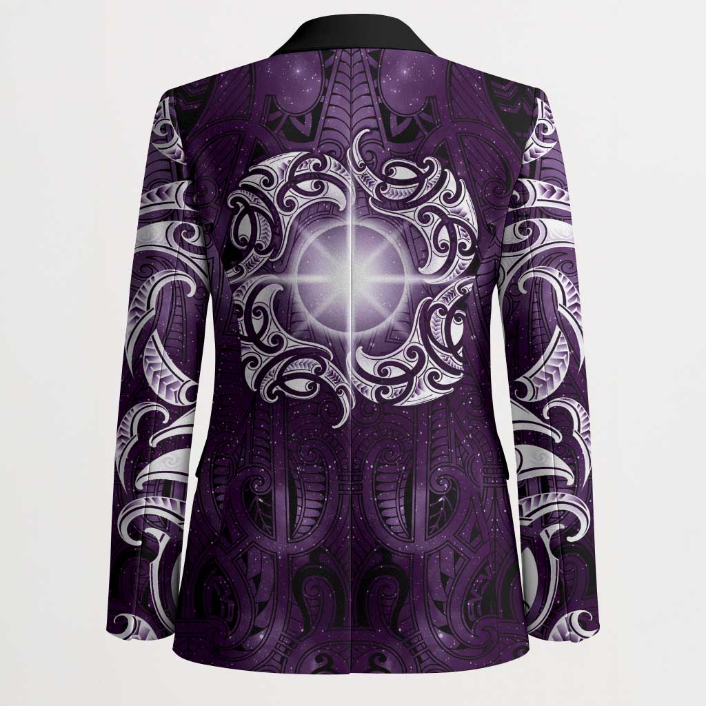 New Zealand Matariki Waipunarangi Blazer Maori Moko Purple Galaxy LT05 - Polynesian Pride