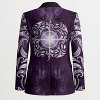 New Zealand Matariki Waipunarangi Blazer Maori Moko Purple Galaxy LT05 - Polynesian Pride