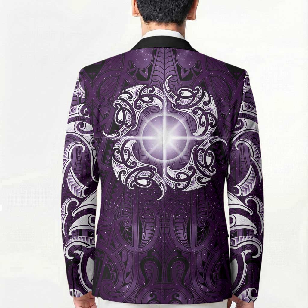 New Zealand Matariki Waipunarangi Blazer Maori Moko Purple Galaxy LT05 - Polynesian Pride