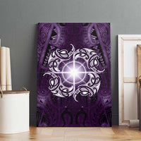 New Zealand Matariki Waipunarangi Canvas Wall Art Maori Moko Purple Galaxy LT05 - Polynesian Pride