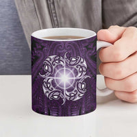 New Zealand Matariki Waipunarangi Ceramic Mug Maori Moko Purple Galaxy LT05 - Polynesian Pride