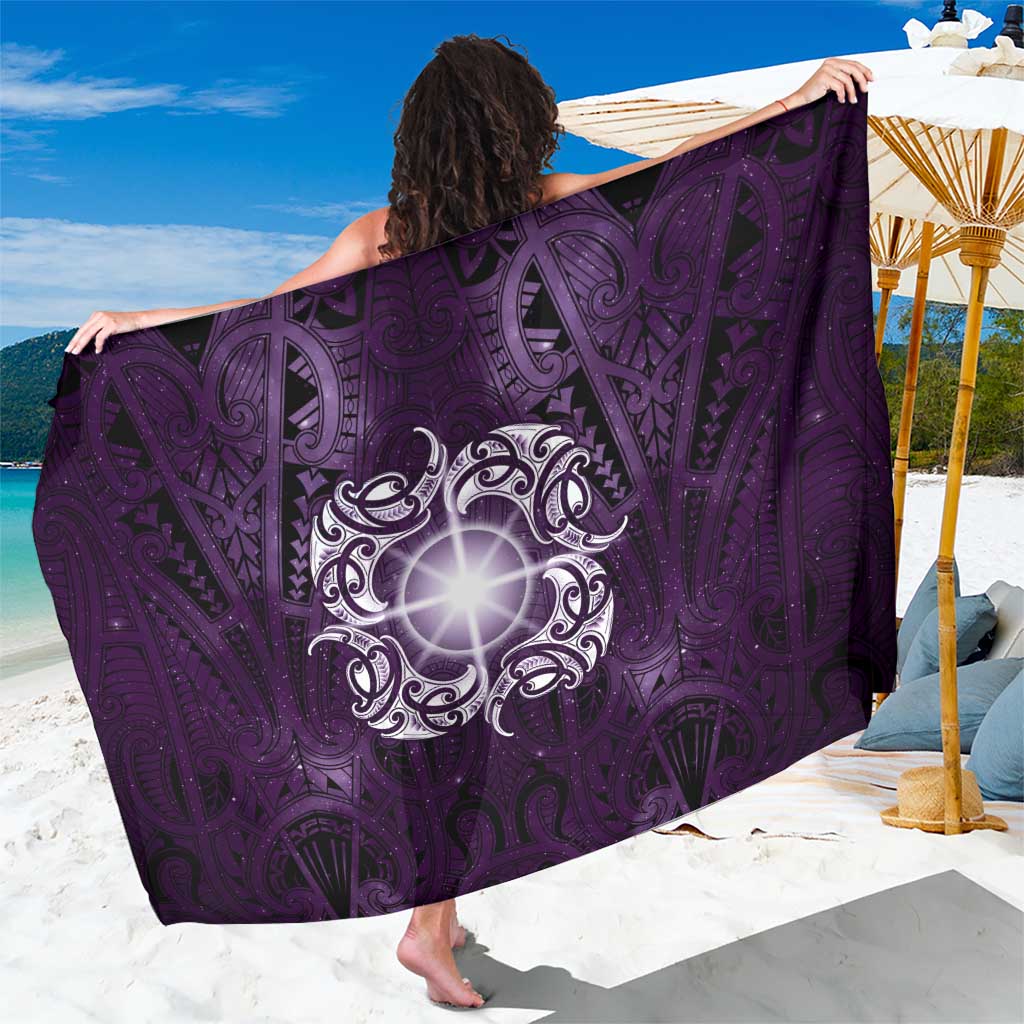 New Zealand Matariki Waipunarangi Sarong Maori Moko Purple Galaxy