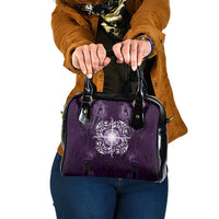 New Zealand Matariki Waipunarangi Shoulder Handbag Maori Moko Purple Galaxy LT05 One Size Purple - Polynesian Pride