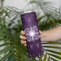 New Zealand Matariki Waipunarangi Skinny Tumbler Maori Moko Purple Galaxy