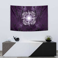 New Zealand Matariki Waipunarangi Tapestry Maori Moko Purple Galaxy LT05 - Polynesian Pride