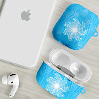 New Zealand Matariki Waiti AirPods Case Maori Moko Cyan Galaxy LT05 - Polynesian Pride