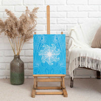 New Zealand Matariki Waiti Canvas Wall Art Maori Moko Cyan Galaxy LT05 - Polynesian Pride