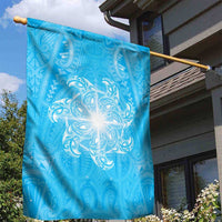 New Zealand Matariki Waiti Garden Flag Maori Moko Cyan Galaxy LT05 - Polynesian Pride