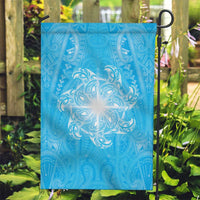 New Zealand Matariki Waiti Garden Flag Maori Moko Cyan Galaxy LT05 Garden Flag Cyan - Polynesian Pride