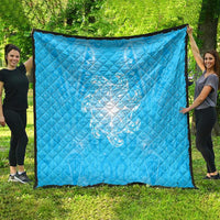 New Zealand Matariki Waiti Quilt Maori Moko Cyan Galaxy LT05 - Polynesian Pride