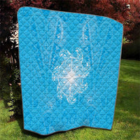 New Zealand Matariki Waiti Quilt Maori Moko Cyan Galaxy LT05 - Polynesian Pride