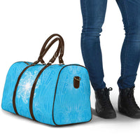 New Zealand Matariki Waiti Travel Bag Maori Moko Cyan Galaxy