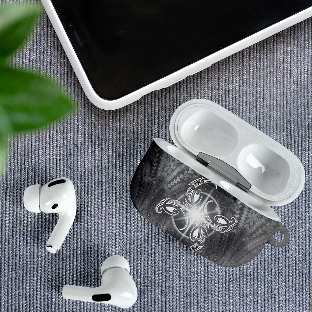 New Zealand Matariki Ururangi AirPods Case Maori Moko Grey Galaxy LT05 - Polynesian Pride
