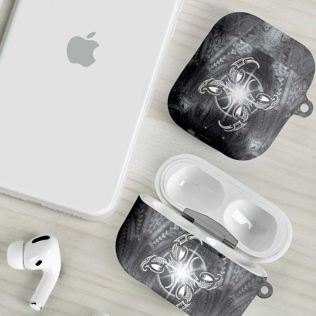 New Zealand Matariki Ururangi AirPods Case Maori Moko Grey Galaxy LT05 - Polynesian Pride