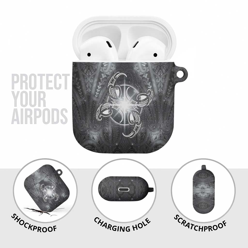 New Zealand Matariki Ururangi AirPods Case Maori Moko Grey Galaxy LT05 - Polynesian Pride