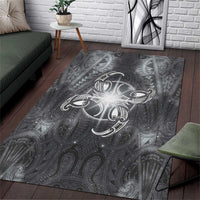 New Zealand Matariki Ururangi Area Rug Maori Moko Grey Galaxy