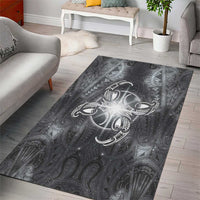 New Zealand Matariki Ururangi Area Rug Maori Moko Grey Galaxy