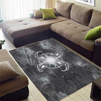 New Zealand Matariki Ururangi Area Rug Maori Moko Grey Galaxy
