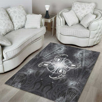 New Zealand Matariki Ururangi Area Rug Maori Moko Grey Galaxy