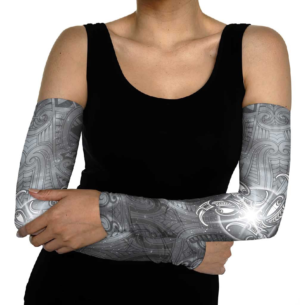 New Zealand Matariki Ururangi Arm Sleeves Maori Moko Grey Galaxy LT05 - Polynesian Pride
