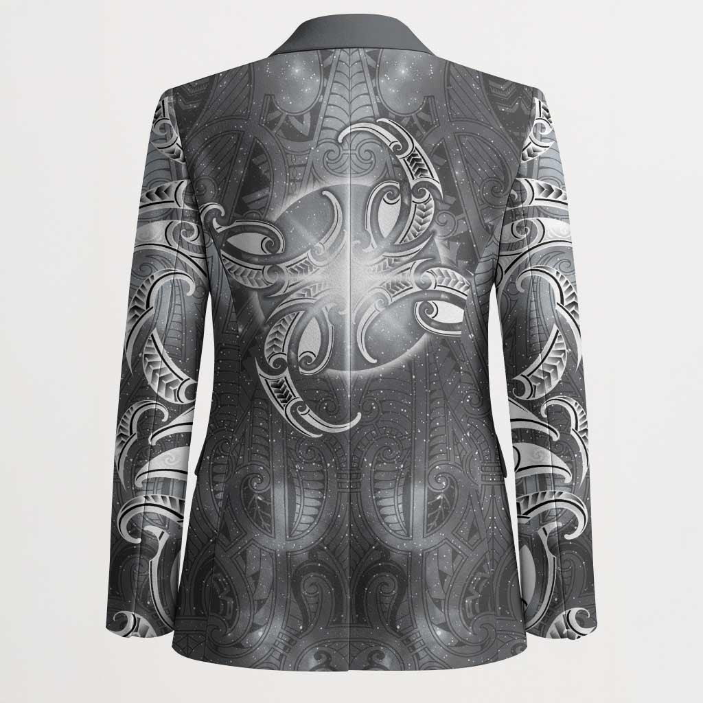 New Zealand Matariki Ururangi Blazer Maori Moko Grey Galaxy LT05 - Polynesian Pride