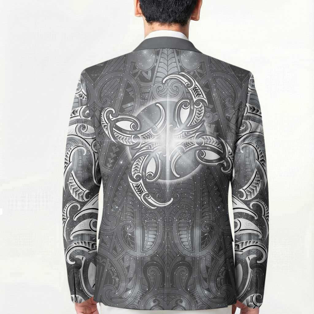 New Zealand Matariki Ururangi Blazer Maori Moko Grey Galaxy LT05 - Polynesian Pride