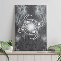 New Zealand Matariki Ururangi Canvas Wall Art Maori Moko Grey Galaxy