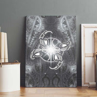 New Zealand Matariki Ururangi Canvas Wall Art Maori Moko Grey Galaxy