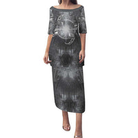 New Zealand Matariki Ururangi Family Matching Puletasi and Hawaiian Shirt Maori Moko Grey Galaxy