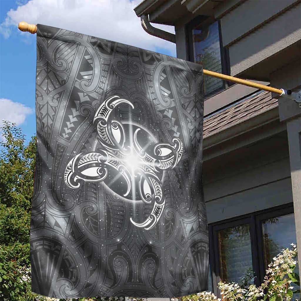 New Zealand Matariki Ururangi Garden Flag Maori Moko Grey Galaxy LT05 - Polynesian Pride