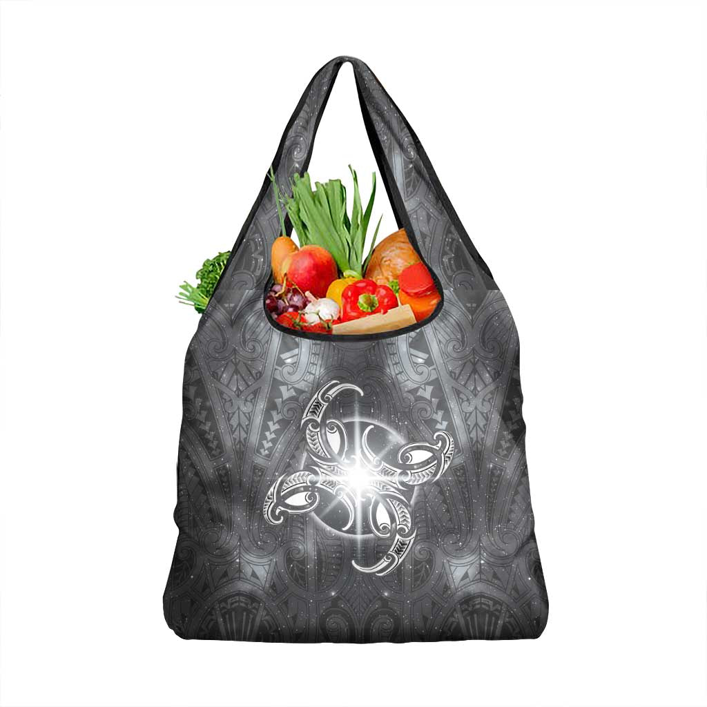New Zealand Matariki Ururangi Grocery Bag Maori Moko Grey Galaxy LT05 1-pack One Size Grey - Polynesian Pride
