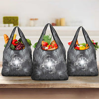 New Zealand Matariki Ururangi Grocery Bag Maori Moko Grey Galaxy LT05 3-pack One Size Grey - Polynesian Pride